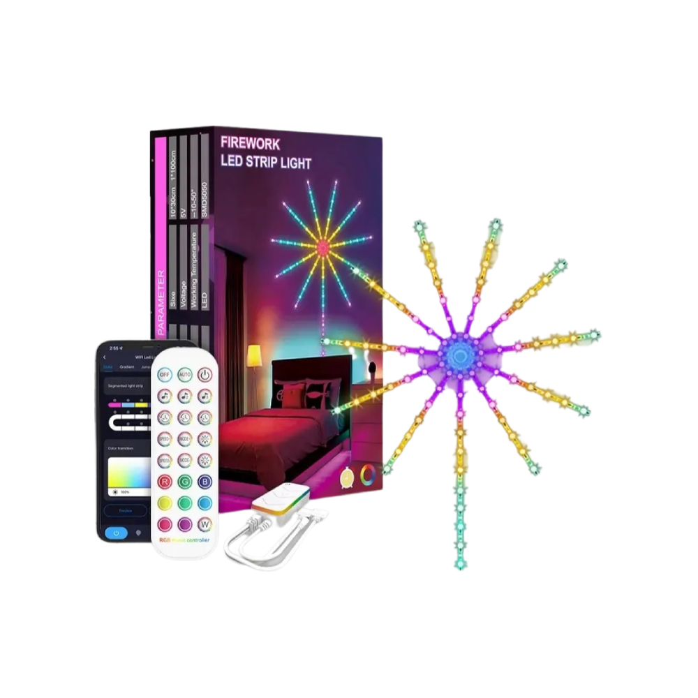 شريط اضاءة ذكي متزامن مع الموسيقى – Firework LED Strip Light RGB