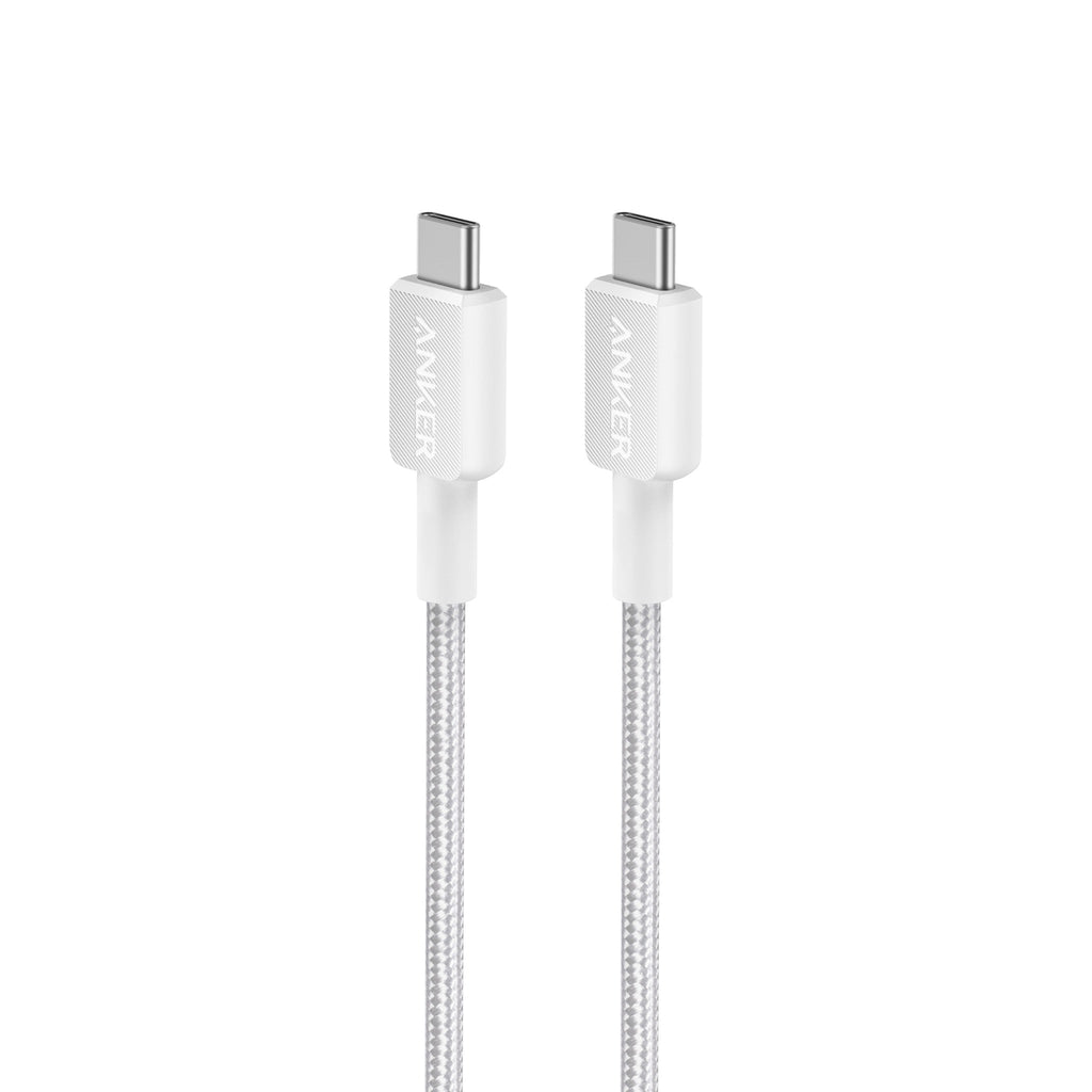 Anker 322 C to C Cable 6ft Braided - White