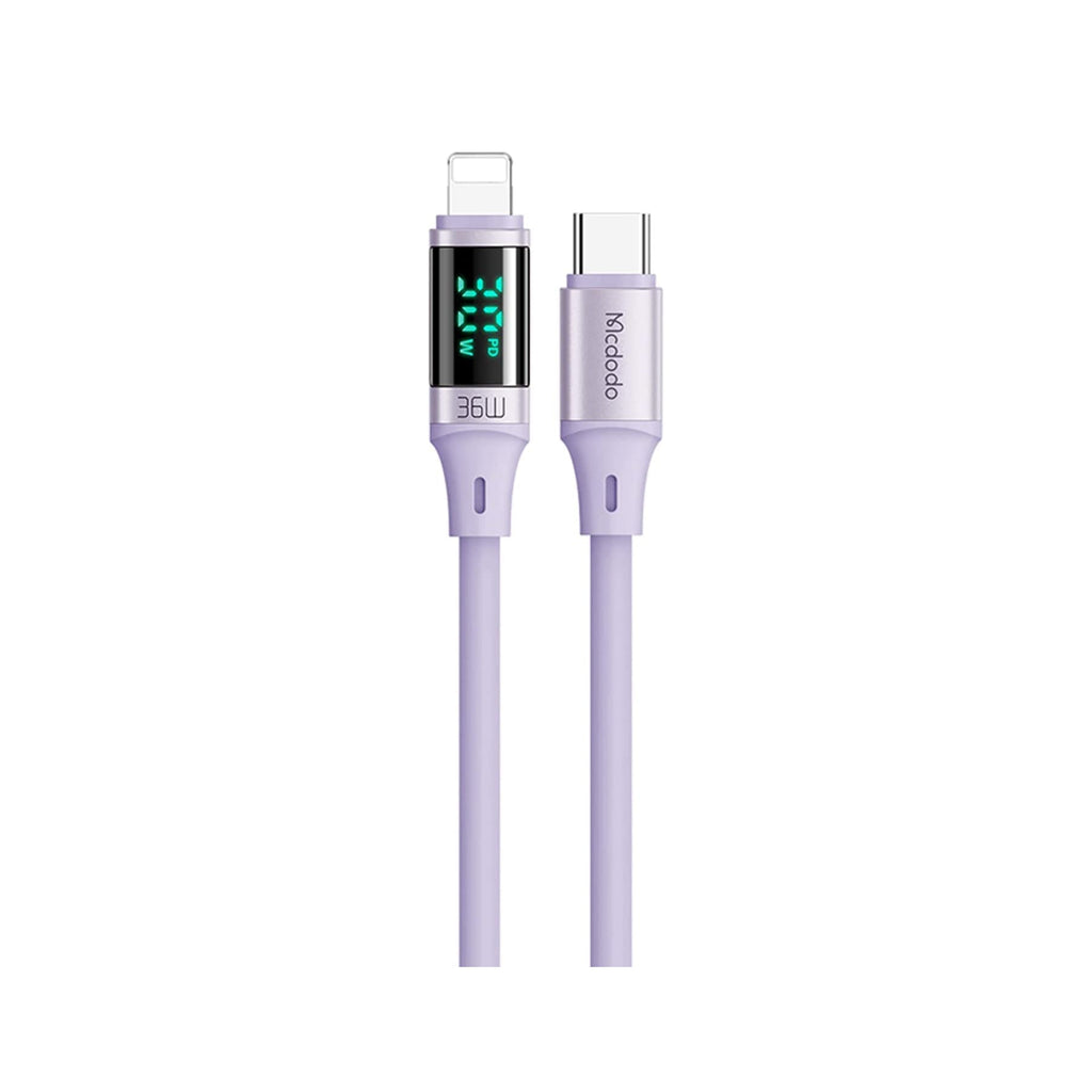 MCdodo Cable DIGITAL PRO TYPE C TO LIGHTNING 36W 1.2M purple