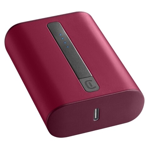 Cellularline Power Bank THUNDER 10000 Extra compact portable charger Red